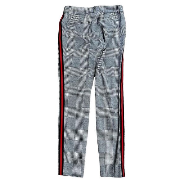 Express Women’s Skinny Stretch Houndstooth Plaid Tuxedo Stripe Trousers Size 4 - Picture 2 of 8